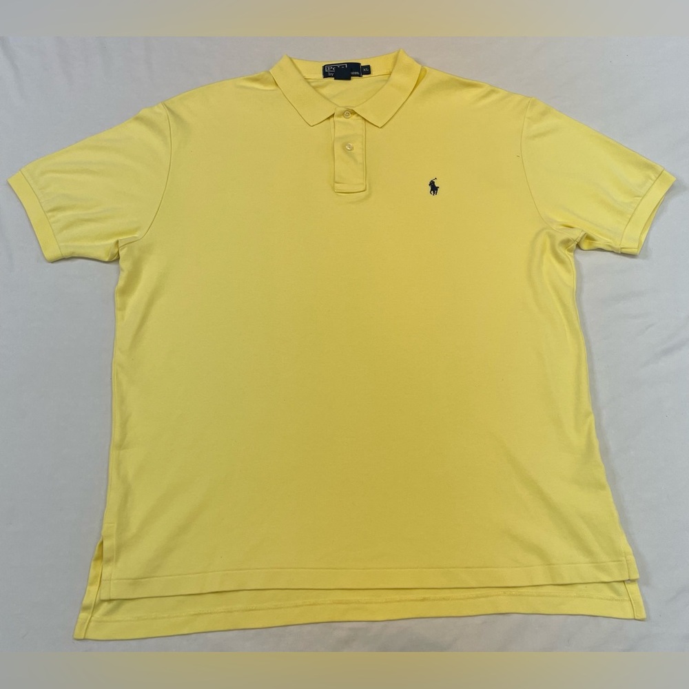 Polo By Ralph Lauren Men's Polo Shirt Short Sleeve Yellow Size XL